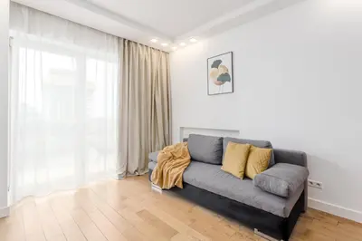 Część wypoczynkowa w obiekcie Warsaw City Apartments Browary