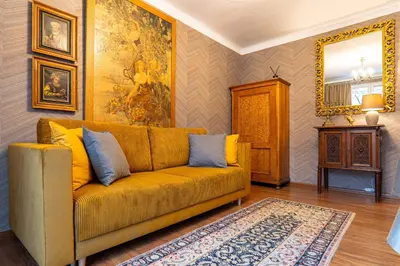 Część wypoczynkowa w obiekcie Art Apartament Chmielna 10