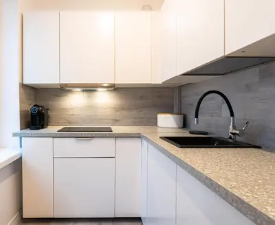 Kuchnia lub aneks kuchenny w obiekcie Art Apartament Chmielna 10