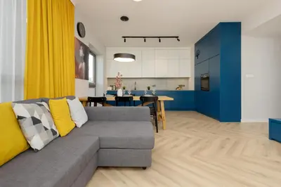 Część wypoczynkowa w obiekcie Cozy & Spacious Family Apartment by Noclegi Renters