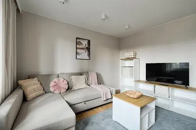 Telewizja i/lub zestaw kina domowego w obiekcie Metropolitan Heaven Apartment Emilii Plater 55