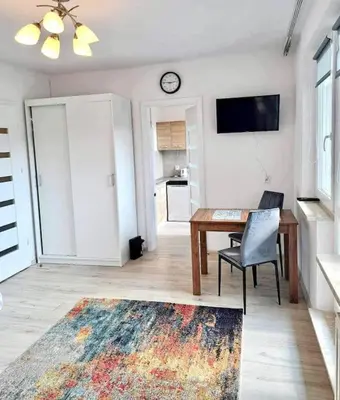 Telewizja i/lub zestaw kina domowego w obiekcie Ursynów Fine Apartment