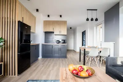 Kuchnia lub aneks kuchenny w obiekcie Bizapartments - Modern Flats with Parking