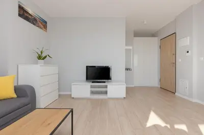 Telewizja i/lub zestaw kina domowego w obiekcie Beautiful & Quiet Studio Szeligowska by Noclegi Renters