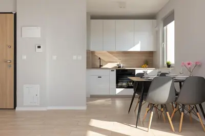 Kuchnia lub aneks kuchenny w obiekcie Beautiful & Quiet Studio Szeligowska by Noclegi Renters