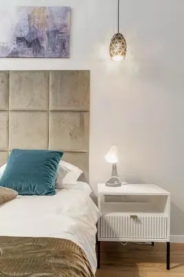 Łóżko lub łóżka w pokoju w obiekcie 1bed Apartment with Gym - P&O