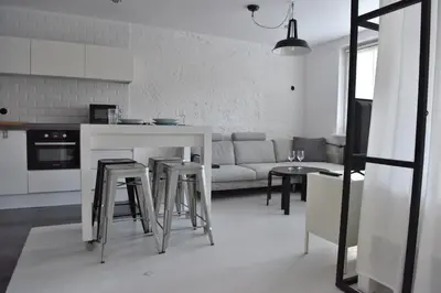 Kuchnia lub aneks kuchenny w obiekcie Apartment Warsaw Center Mokotowska