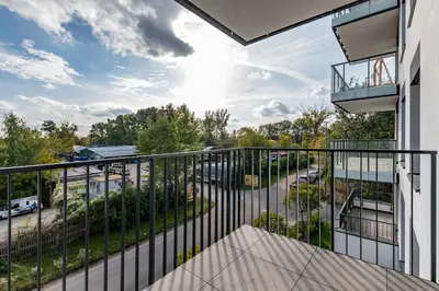 Balkon lub taras w obiekcie Nowy Służewiec 21 by Homeprime