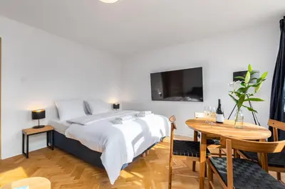 Łóżko lub łóżka w pokoju w obiekcie Apartament Jasna by Your Freedom