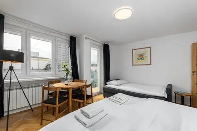 Łóżko lub łóżka w pokoju w obiekcie Apartament Jasna by Your Freedom