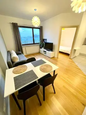 Telewizja i/lub zestaw kina domowego w obiekcie Concept Mokotów Prime Apartment