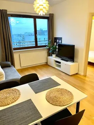 Telewizja i/lub zestaw kina domowego w obiekcie Concept Mokotów Prime Apartment