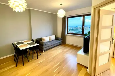 Część wypoczynkowa w obiekcie Concept Mokotów Prime Apartment