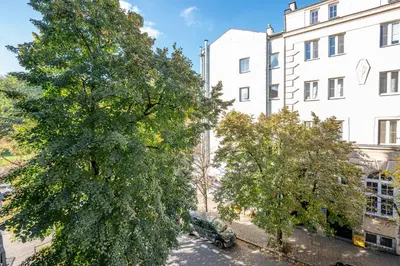 Budynek, w którym mieści się apartament