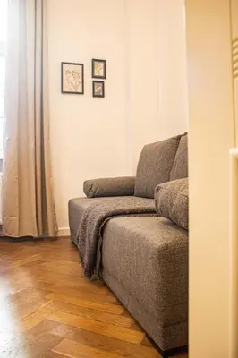Część wypoczynkowa w obiekcie Kawalerka w Centrum Warszawy