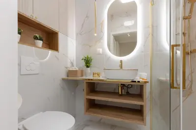 Łazienka w obiekcie Bright & Elegant Apartment Warsaw by Noclegi Renters