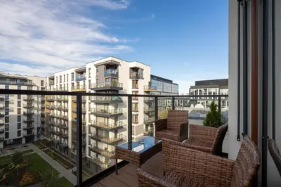 Budynek, w którym mieści się apartament
