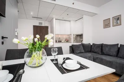 Część wypoczynkowa w obiekcie Warsaw Modern Stay Apartamenty Kasprzaka 29
