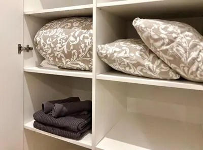 Łóżko lub łóżka w pokoju w obiekcie K22 Kasprzaka 629 Waw Zachodnia