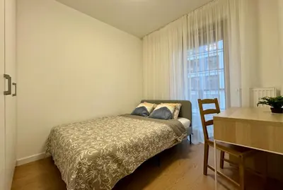 Łóżko lub łóżka w pokoju w obiekcie K22 Kasprzaka 529 Waw Zachodnia