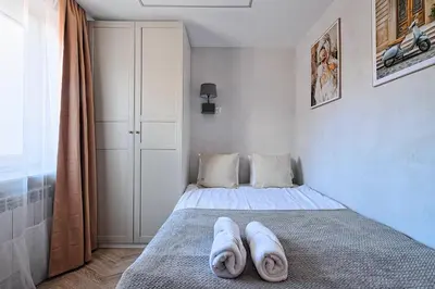 Łóżko lub łóżka w pokoju w obiekcie Nordic Apartment 2 bedrooms and AC, Center