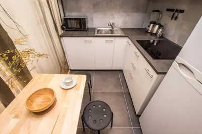 Kuchnia lub aneks kuchenny w obiekcie Boutique Apartment Emilii Plater 55 Two Rooms Apartment Balcony