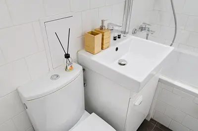 Łazienka w obiekcie Super Central Suite with air conditioning New flat with WIFI