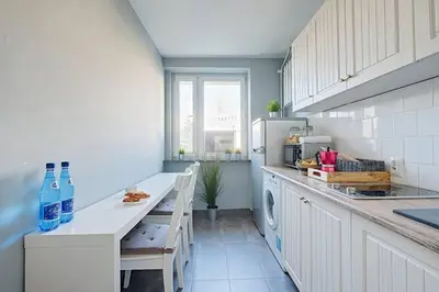 Kuchnia lub aneks kuchenny w obiekcie Super Central Suite with air conditioning New flat with WIFI