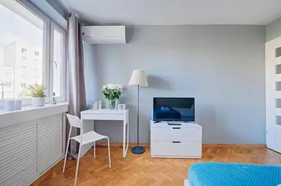Telewizja i/lub zestaw kina domowego w obiekcie Super Central Suite with air conditioning New flat with WIFI
