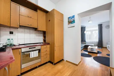 Kuchnia lub aneks kuchenny w obiekcie Chmielna City Centre Apartment by BookingHost