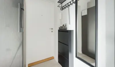 Plan piętra w obiekcie Emilii Plater 55 Center 3 bedrooms Living room balcony