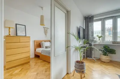 Łóżko lub łóżka w pokoju w obiekcie Full Apartment BEST Location in Center