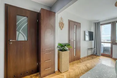 Telewizja i/lub zestaw kina domowego w obiekcie 3rooms at Emilii Plater 55 Deluxe Residence in Warsaw Manhattan