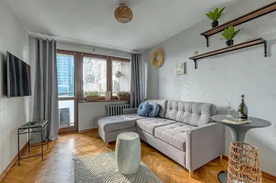 Część wypoczynkowa w obiekcie 3rooms at Emilii Plater 55 Deluxe Residence in Warsaw Manhattan
