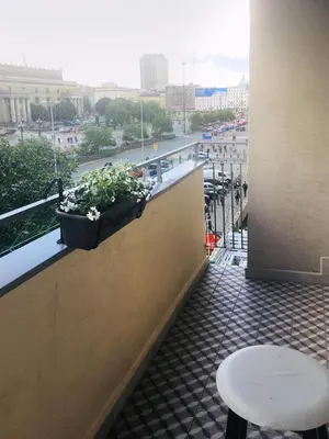 Plan piętra w obiekcie Emilka z widokiem na Pałac Kultury
