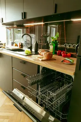 Kuchnia lub aneks kuchenny w obiekcie Wspólna 54a - free Parking - Apartament dla 6 osób - 450 metrów od Dworca Centralnego i Złotych Tarasów - Better Rental