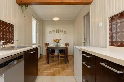 Kuchnia lub aneks kuchenny w obiekcie Soft Dream Apartment Warsaw Bemowo by Noclegi Renters