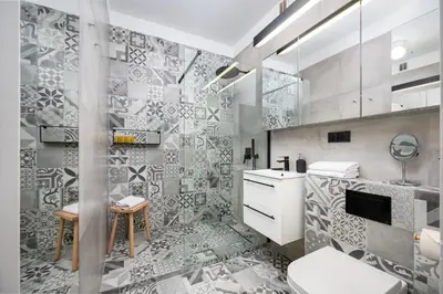 Plan piętra w obiekcie Ochota Siewierska Modern Apartment by BookingHost