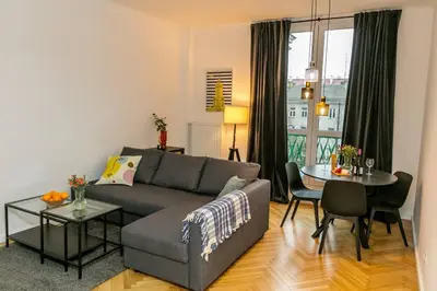 Plan piętra w obiekcie Cozy, fully equipped apartment in Mokotów district