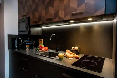 Kuchnia lub aneks kuchenny w obiekcie Stylish&Modern Studio in the heart of Warsaw!New!