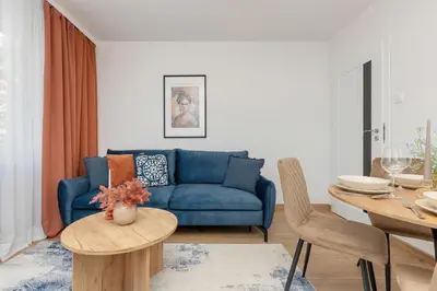 Część wypoczynkowa w obiekcie Central Warsaw Apartment Żurawia by Noclegi Renters
