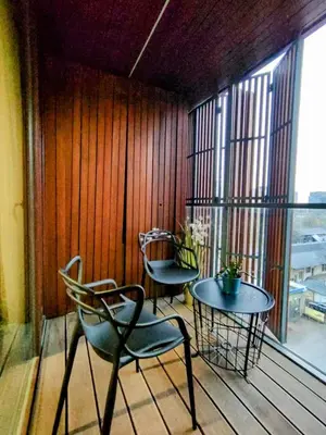 Balkon lub taras w obiekcie Kolejowa Komfort z parkingiem