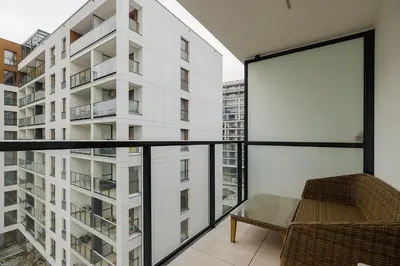 Balkon lub taras w obiekcie SuperApart Przyokopowa 35 - Near Uprising Museum