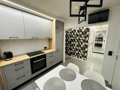 Kuchnia lub aneks kuchenny w obiekcie Warsaw City Center Rooms