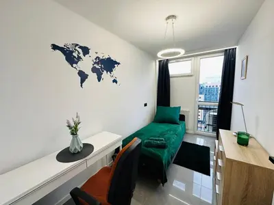 Część wypoczynkowa w obiekcie Warsaw City Center Rooms