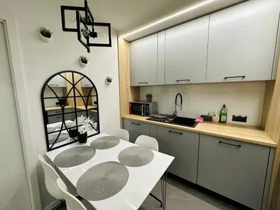 Kuchnia lub aneks kuchenny w obiekcie Warsaw City Center Rooms