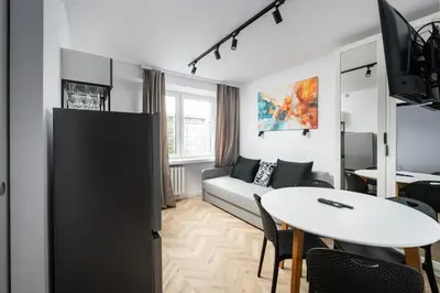 Telewizja i/lub zestaw kina domowego w obiekcie Służew 405A Apartment by BookingHost