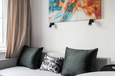 Część wypoczynkowa w obiekcie Służew 405A Apartment by BookingHost