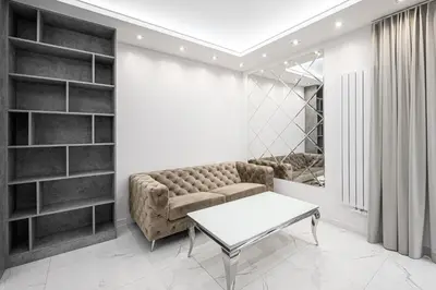 Część wypoczynkowa w obiekcie Bielany Luxury Apartment by BookingHost