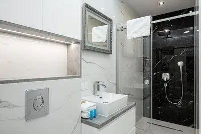 Łazienka w obiekcie Bielany Luxury Apartment by BookingHost